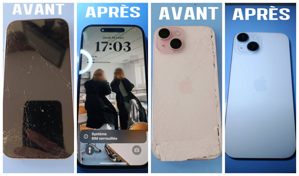Avant après iPhone